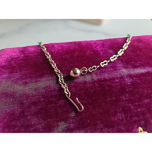 Mother of Pearl Disc Floral Enamel Adjustable Choker Necklace Vintage, READ - Picture 7 of 10